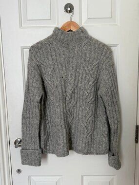 Vince Women’s Light Grey Alpaca Knit Sweater Size S